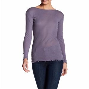 Free people V-back Long sleeve tee size M